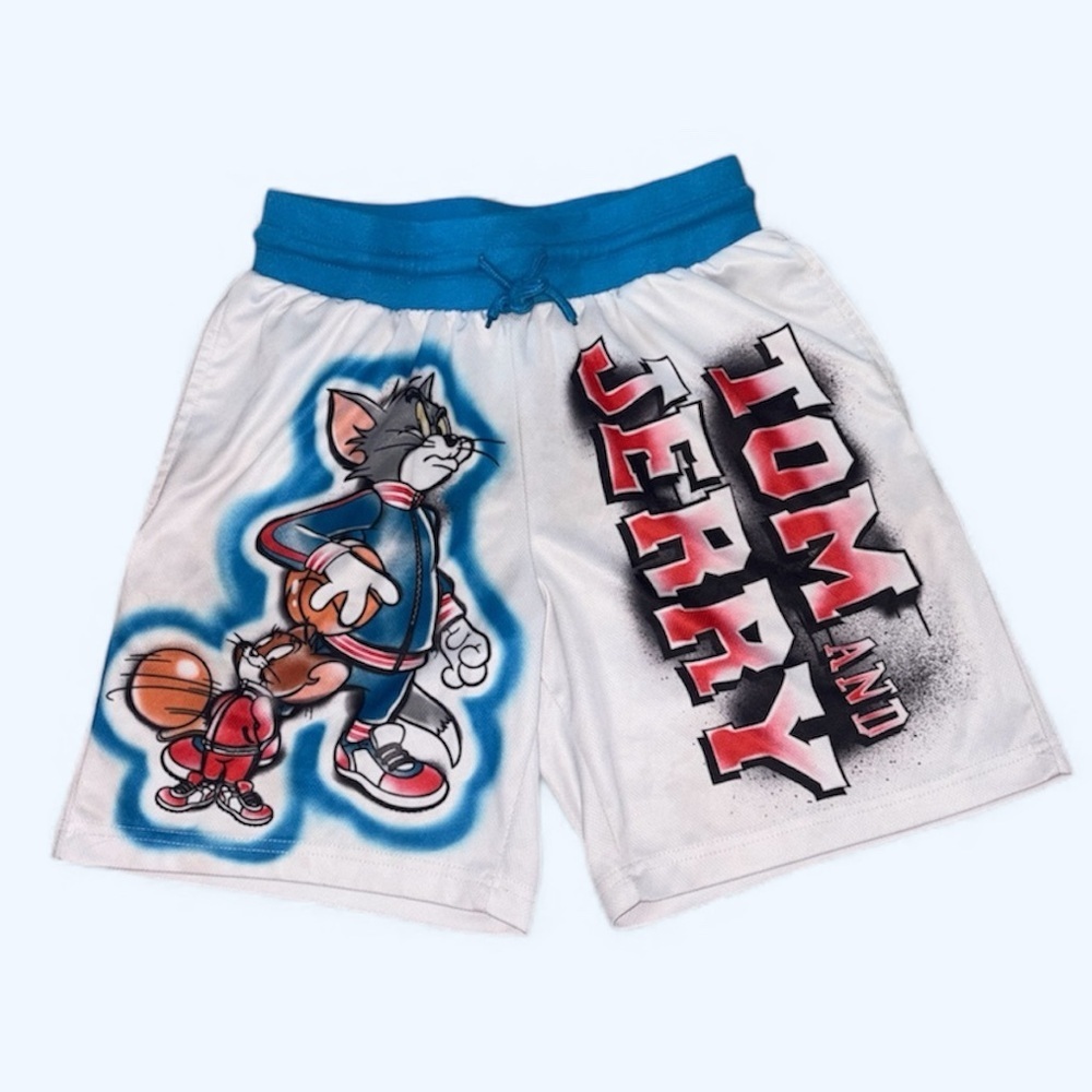Tom and Jerry Graffiti Basketball Shorts RARE